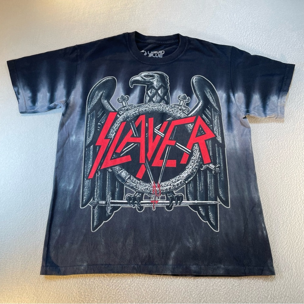 Liquid Blue 2010 Unisex Tie Dye Slayer T Shirt Size Small - Picture 2 of 8